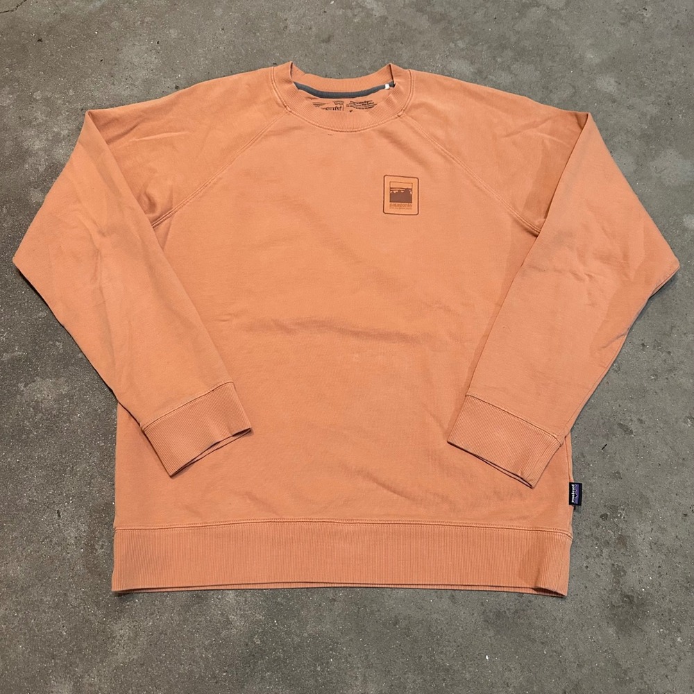 Patagonia Alpine Icon Sweatshirt Mens M Orange Regenerative Organic Pilot Cotton